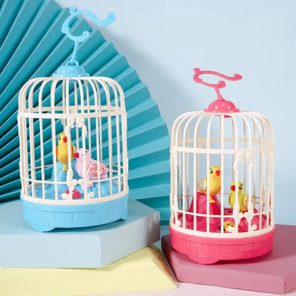 Talking birds cage toy