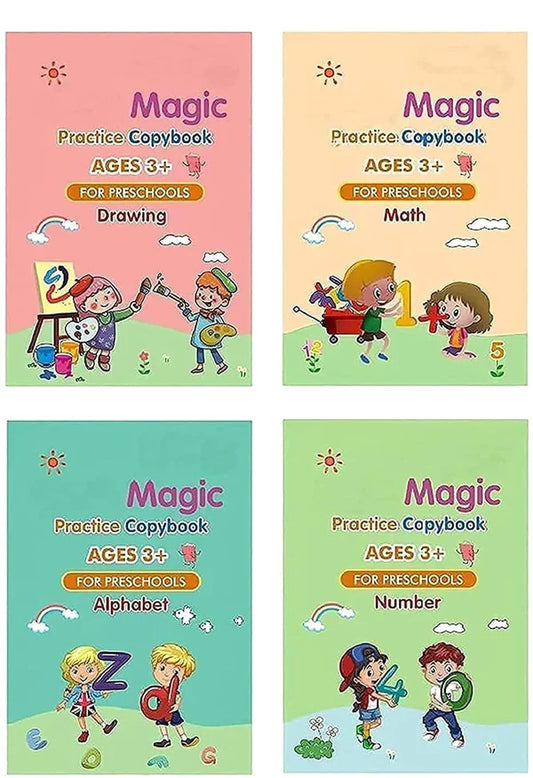 Magic Book For Children(4 Books with Pen)