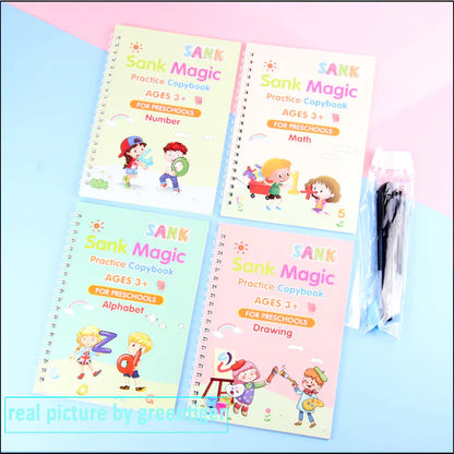 Magic Book For Children(4 Books with Pen)