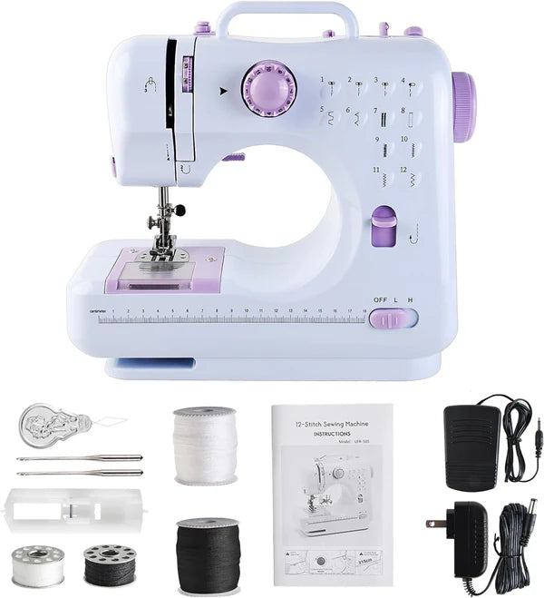 Sewing Machine with 12 Built-in Stitches