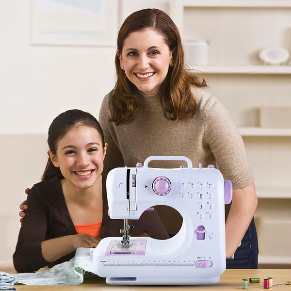 Sewing Machine with 12 Built-in Stitches